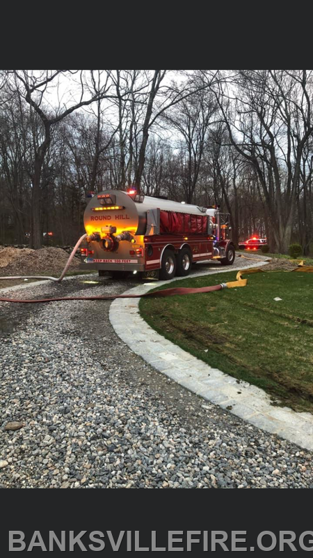 Round Hill Tanker 6  at the Meeting House Rd fire 4/2021